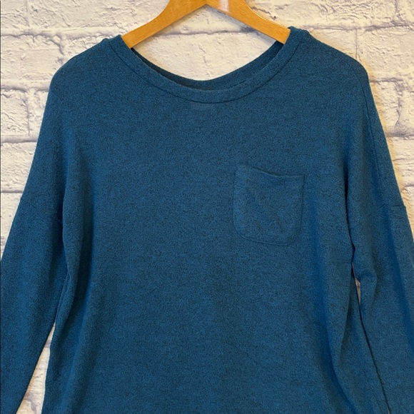 a new day Tops - A New Day Long Sleeve Soft Oversized Teal Blue Top Tunic Shirt Size XS